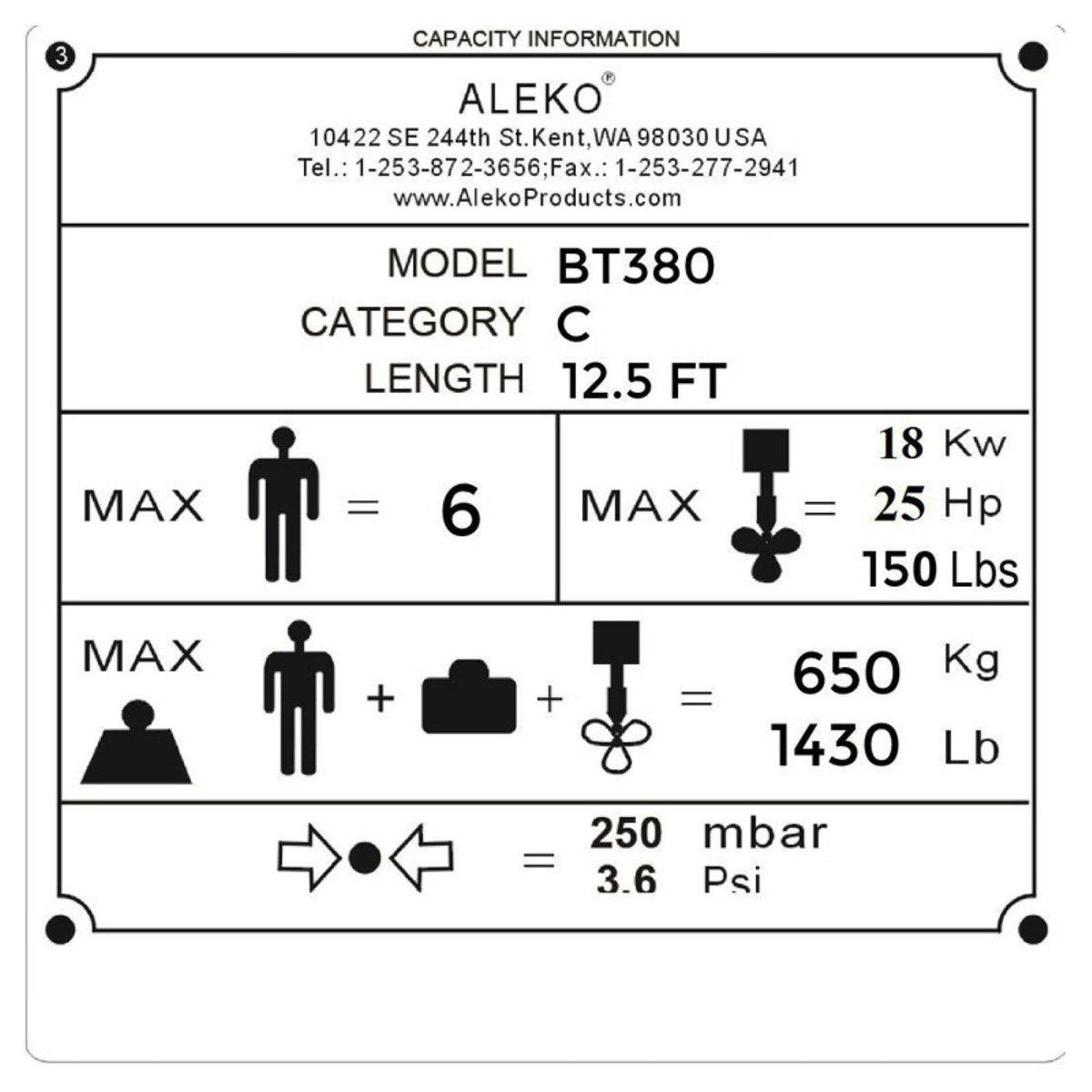 ALEKO Inflatable Boat - 12.5 Feet - Aluminum Floor - Gray