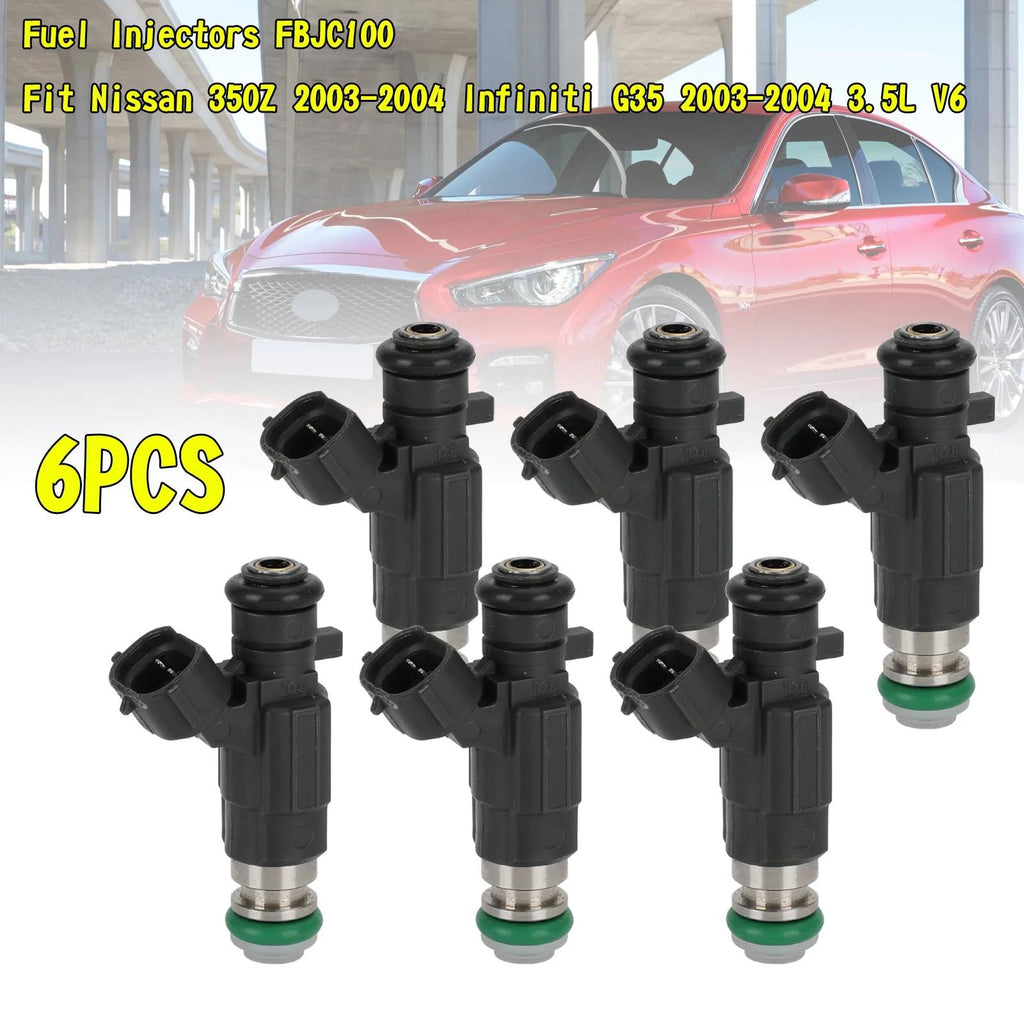 2003-2004 Nissan 350Z 3.5L V6 1PCS/6PCS Fuel Injectors FBJC100 FBJC-100 842-12240 84212240 Generic