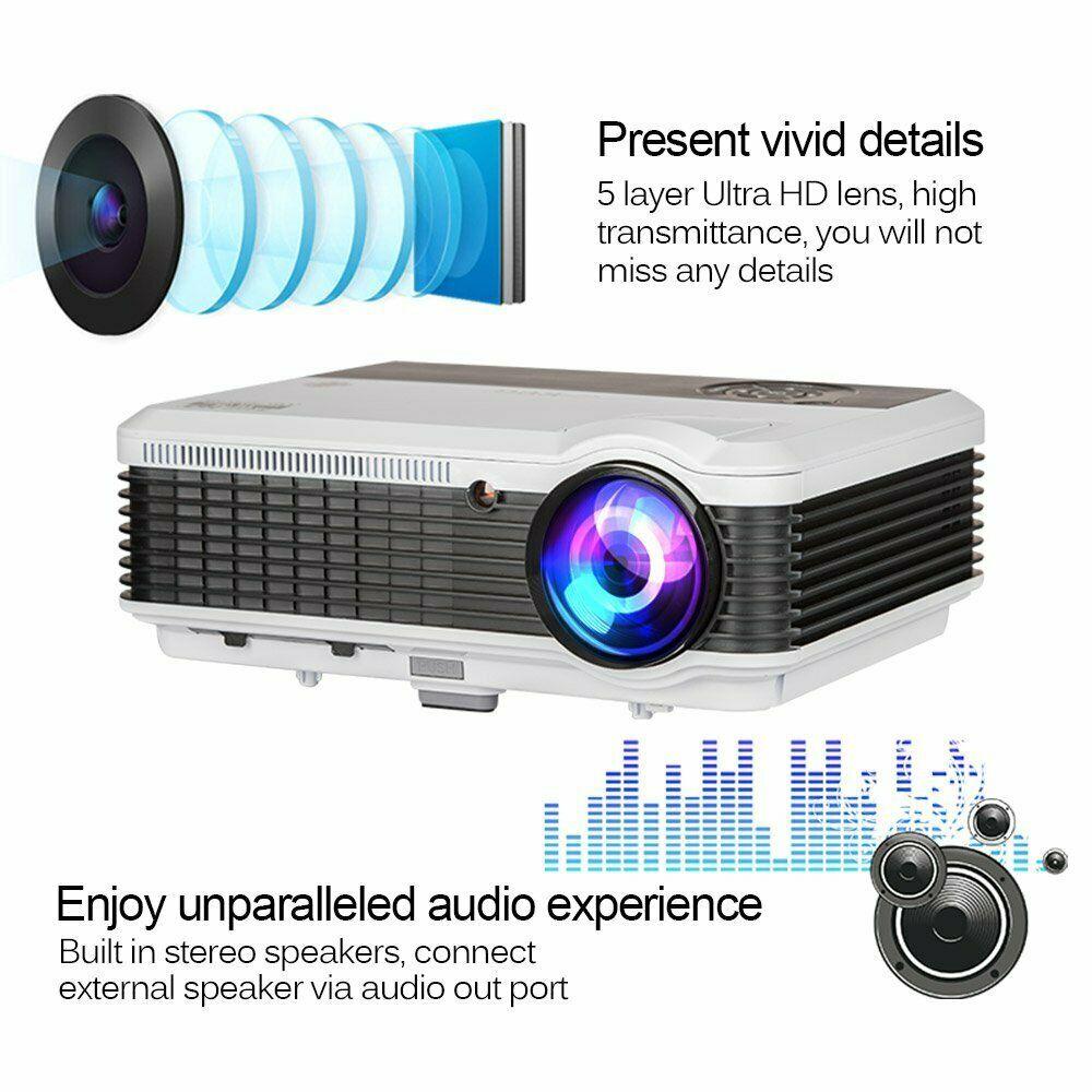 eug 6000lms bt projector hd smart home theater miracast airpplay apps netflix tv
