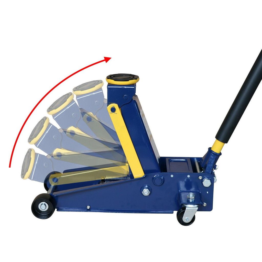 US 3 Ton Steel Heavy Duty Floor Jack with Rapid Pump GaraShop Home Lifting