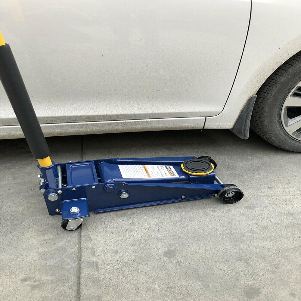 US 3 Ton Steel Heavy Duty Floor Jack with Rapid Pump GaraShop Home Lifting