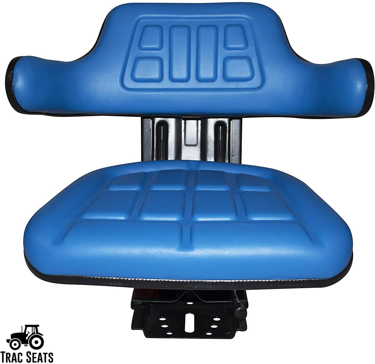 blue trac seats brand waffle style universal tractor suspension seat with tilt fits ford/new holland 3900 3930 3910 5000 5100 5600 5610 5900 5910 (same day  - delivers in 1-4 business days