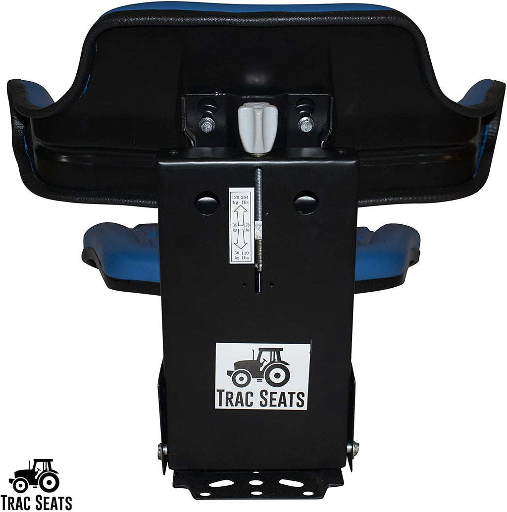 blue trac seats brand waffle style universal tractor suspension seat with tilt fits ford/new holland 3900 3930 3910 5000 5100 5600 5610 5900 5910 (same day  - delivers in 1-4 business days
