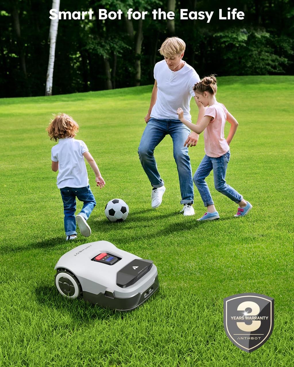 Robot Lawn Mower NO Wire - 0.5 Acre, Full Band RTK+4-Eye Vision Robotic Lawnmower, Automatic Mapping, 20 Multi-Zone Management, Accurate Obstacle Avoidance, Intelligent Anti-Theft, APP Control