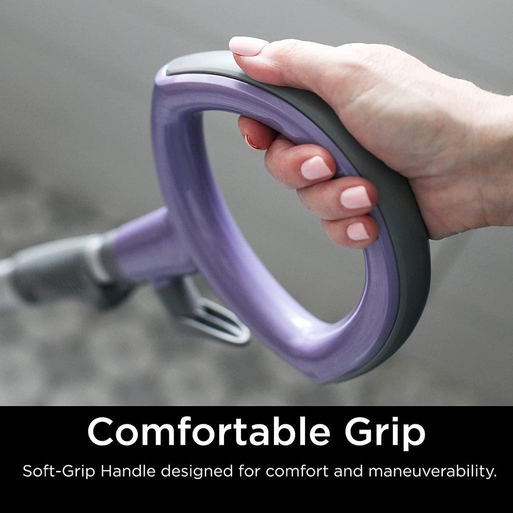 Shark S3504AMZ Steam Pocket Mop Hard Floor Cleaner with 1 Rectangle and 1 Triangle Mop Head, Natural Powerful Steam, Easy Maneuvering, Triangle &amp; Rectangle Washable Pads, Quick Drying, Purple
