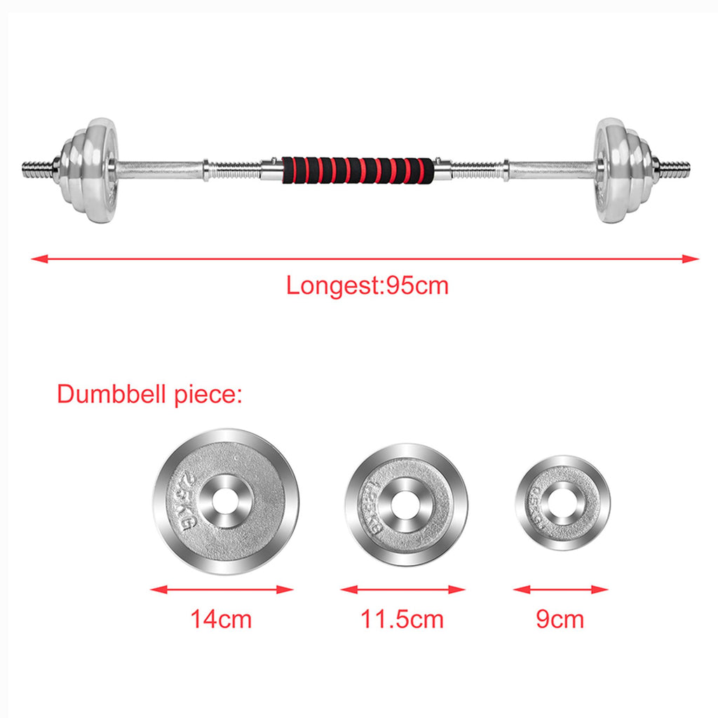 Dumbbells Barbell Set Adjustable Weight Fitness Dumbbells Set with Connecting Rod Used As Barbell for Gym Work Out Home Training Fitness Tool