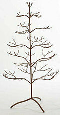 42" Brown Natural Metal Tree Ornament Display Green
