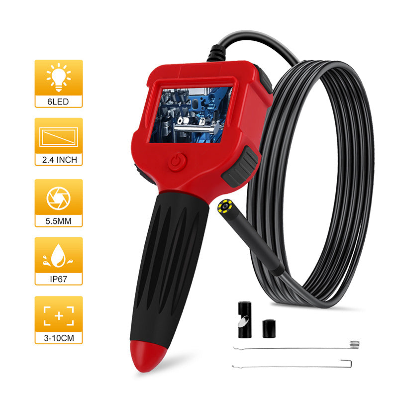 Industrial Endoscope, HD Camera Industrial Automotive Repair Engine Inspection Camera Detector Car Repair Tool