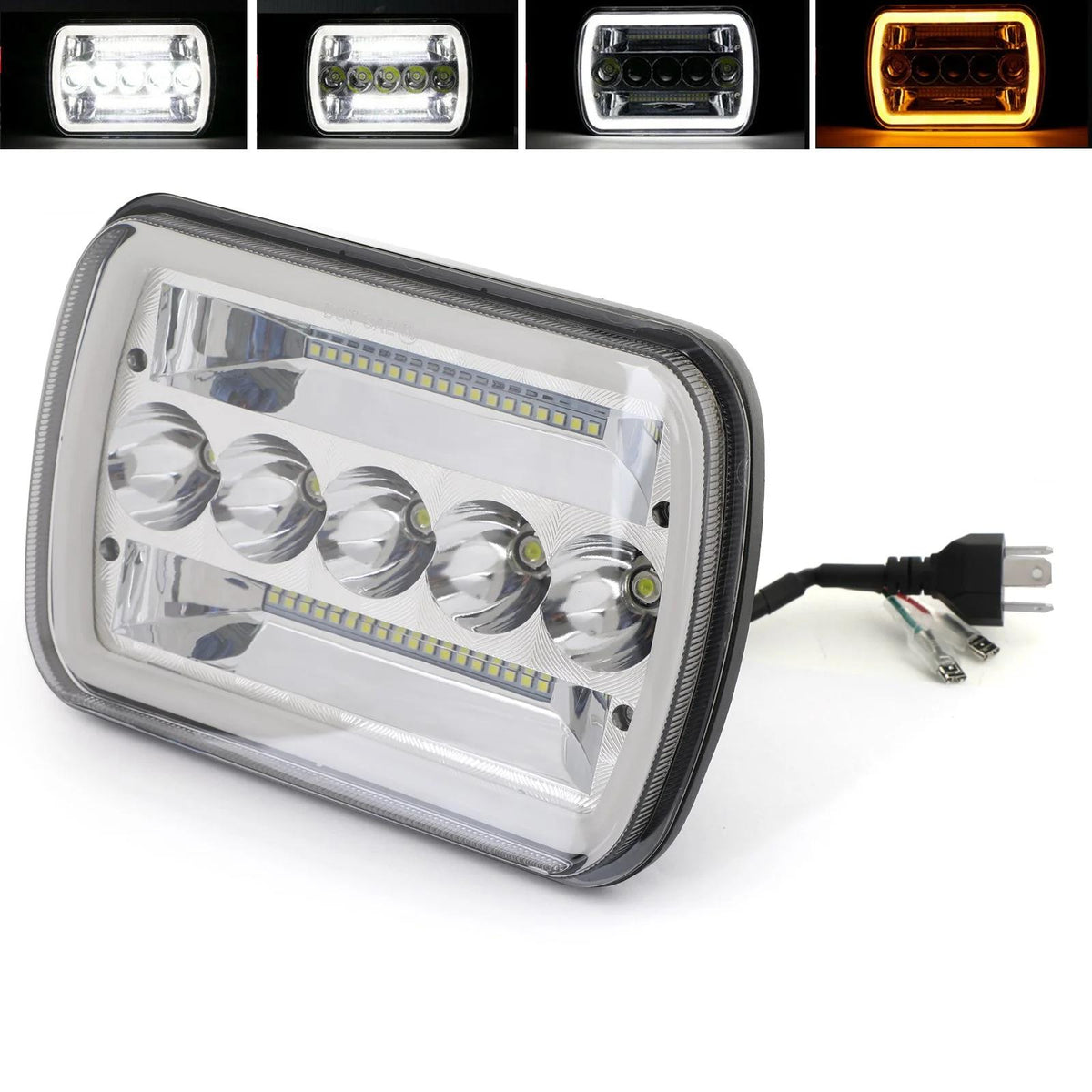 Pair 7x6"LED Headlight Hi/Lo Beam DRL For Chevy Express Cargo Van 1500 2500 3500 Generic