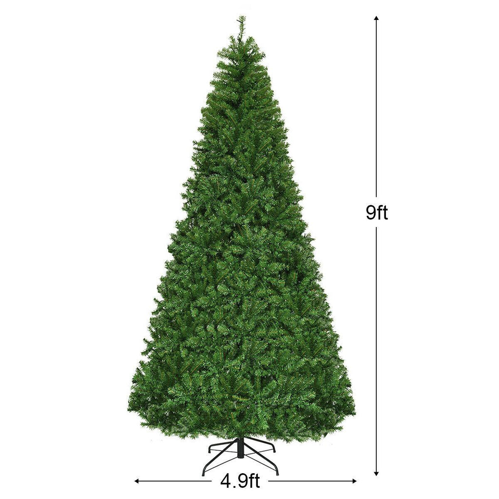 9' Pre-Lit Artificial Christmas Tree Premium Hinged w/ 1000 LED Lights &amp; Stand