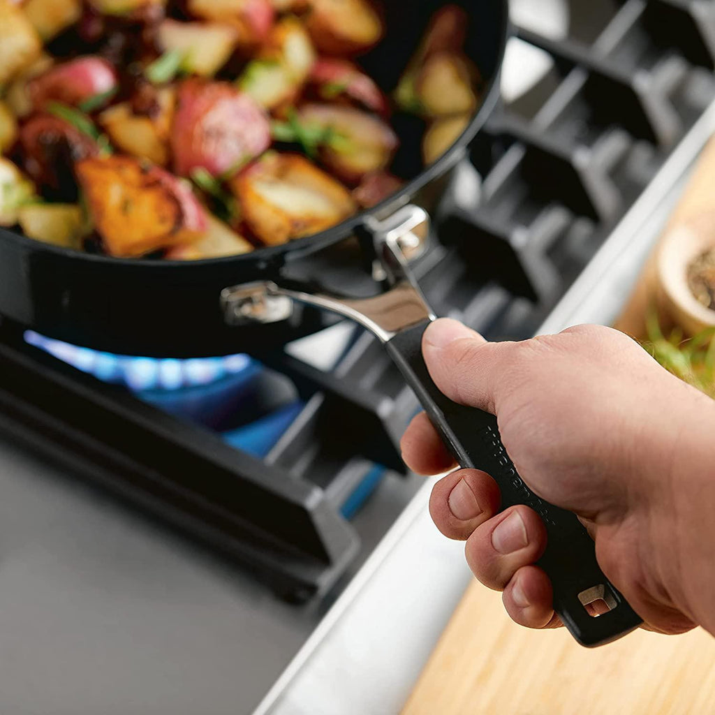 KitchenAid Hard Anodized Nonstick Saute/Fry Pan with Lid, 3 Quart, Onyx Black