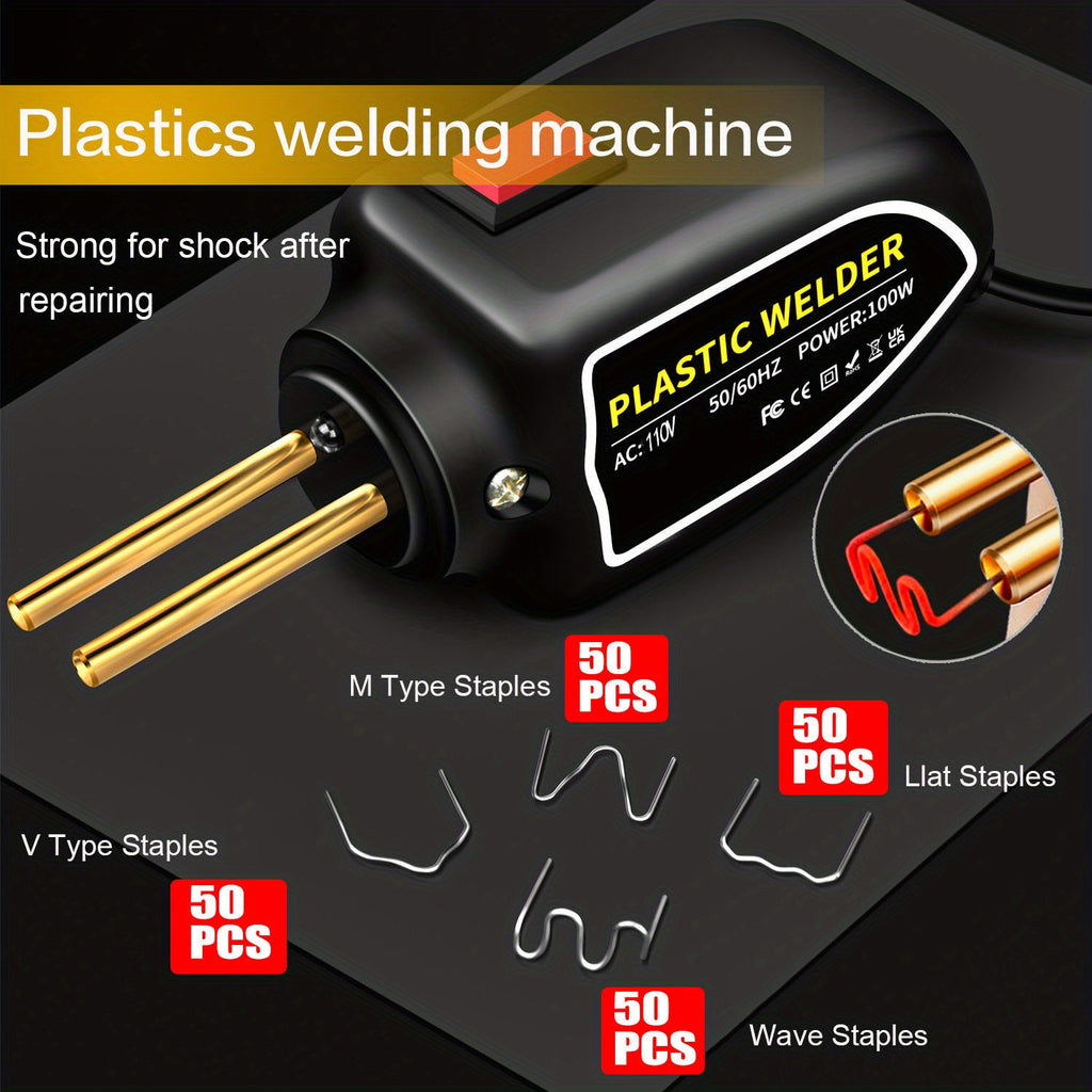 US Plug Professional Plastics Welders Hot Staplers Machine Staple PVC Repairing Machine Car Bumper Repairing Stapler Welding Tool