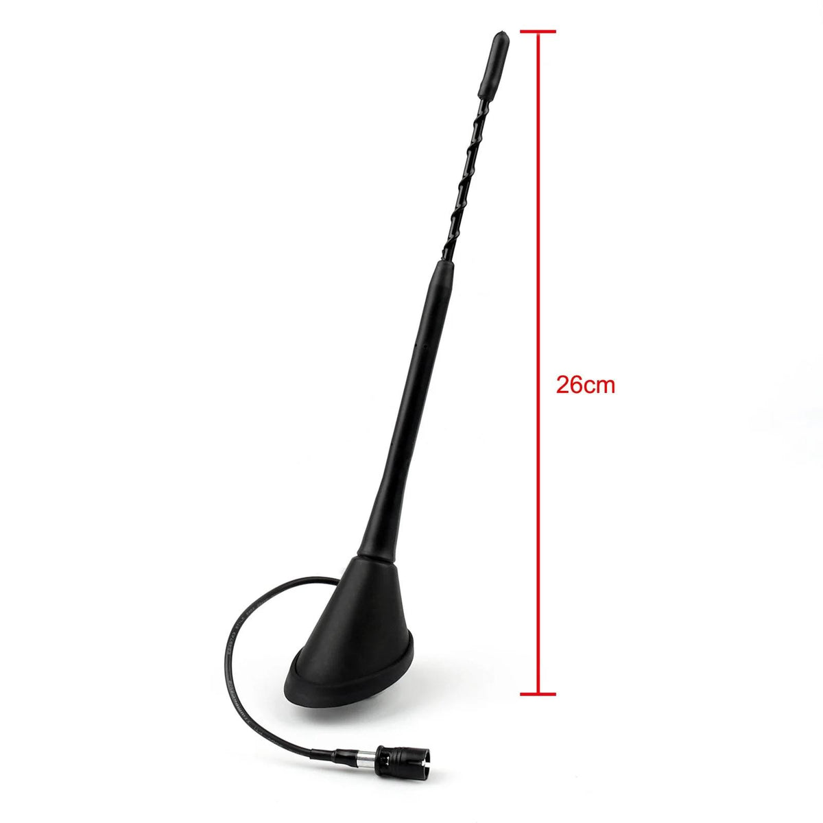 9" Amplified AM/PM Roof Aerial Antenna + Base Combo Set For VW Toyota Lexus Generic