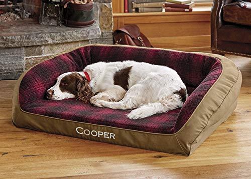 Orvis Barn Coat Bolster Dog Beds with Fce/X-LarDogs 90-120 Lbs, Multiple Dogs,