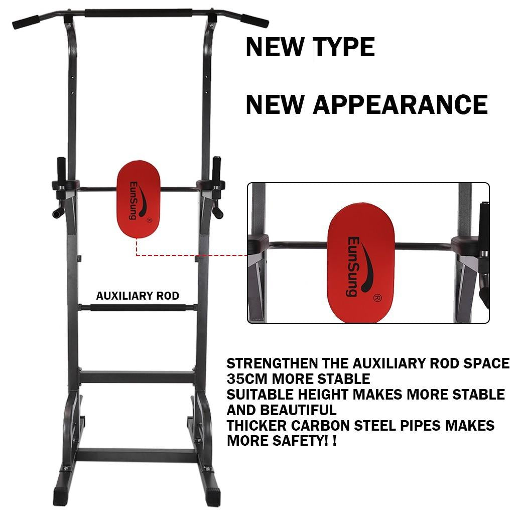 Power Tower Workout Dip Station For Home Gym Strength Training Fitness Equipment