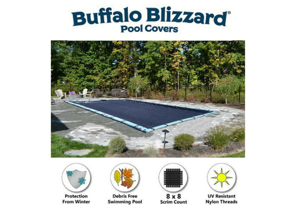 buffalo blizzard economy rectangle swimming pool winter covers - 10 yr warranty