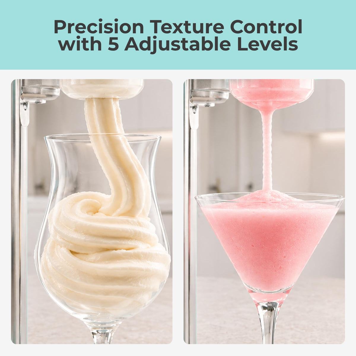 7-in-1 Soft Serve Ice Cream and Slushy Machine, 1.6 Quarts, with -in Compressor, Self-Cleaning Mode, LCD Touch Control, and Adjustable Firmness, (Turquoise)