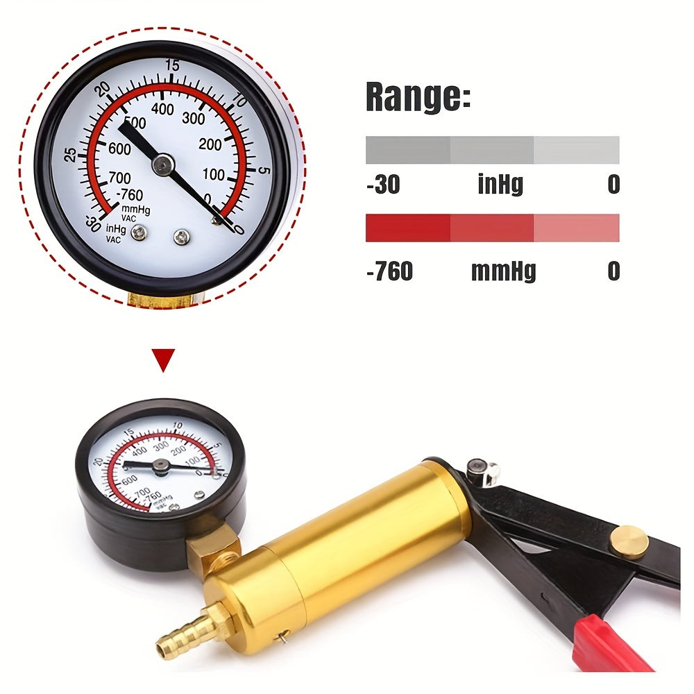 2 In 1 Brake Bleeder Kit, Hand Held Vacuum Pump Test Set, For Automotive With Protected Case,Adapters, One-Man Brake And Clutch Bleeding System