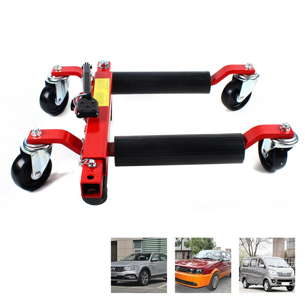 4400lb 2 T Hydraulic Positioning Car Wheel Dolly Jack Lift Hoists Moving Vehicle