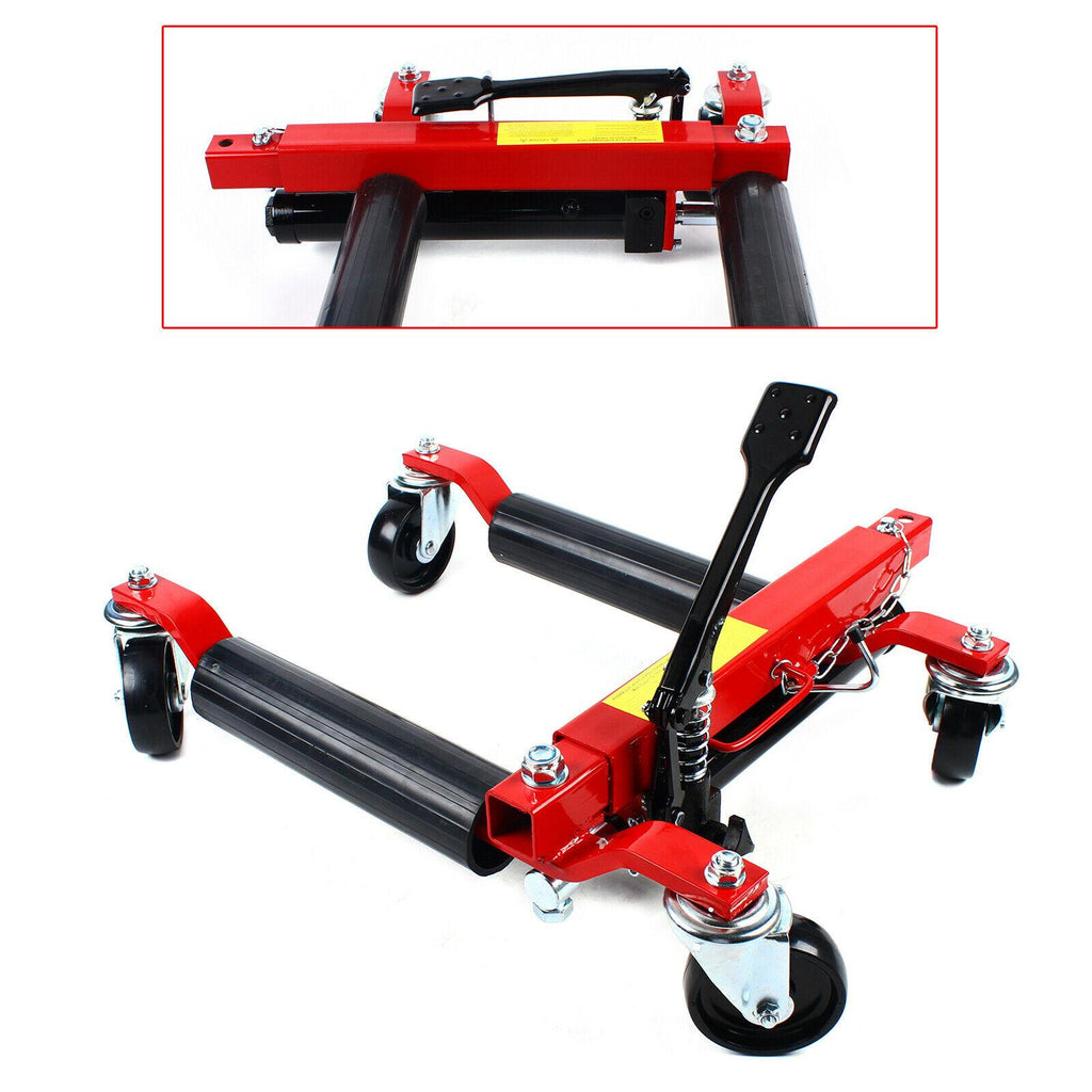 4400lb 2 T Hydraulic Positioning Car Wheel Dolly Jack Lift Hoists Moving Vehicle