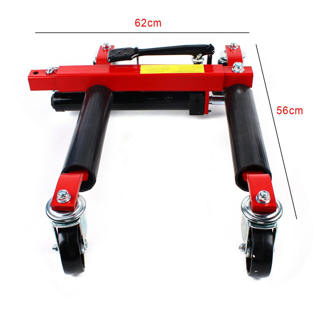 4400lb 2 T Hydraulic Positioning Car Wheel Dolly Jack Lift Hoists Moving Vehicle