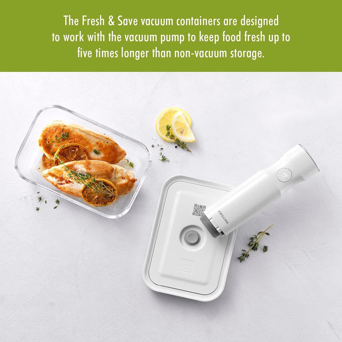 ZWILLING Fresh & Save 2-pc Large Glass Airtight Food Storage Container, Meal Prep Container