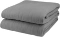 Biddeford Comfort Knit Fleece Electric Heated Warming Blanket Full Gray Washable