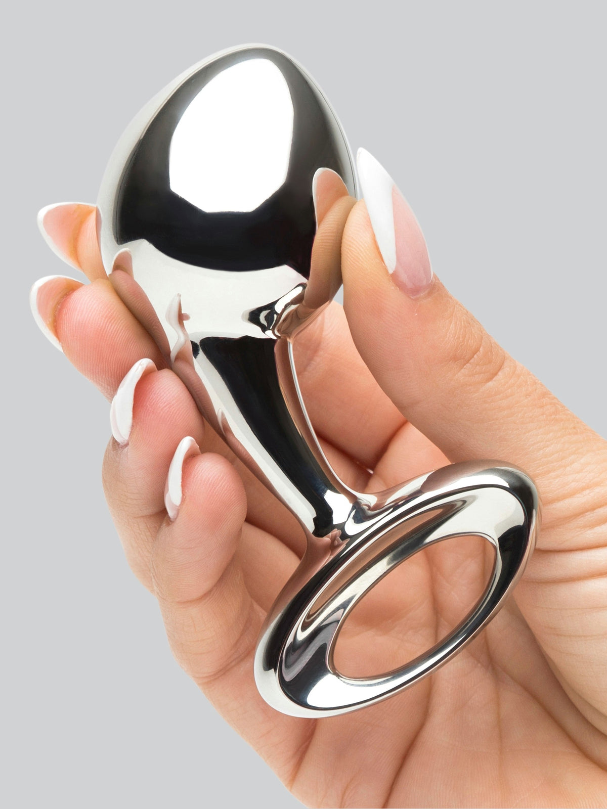 njoy Pure Plug Large Stainless Steel Butt Plug, Silver