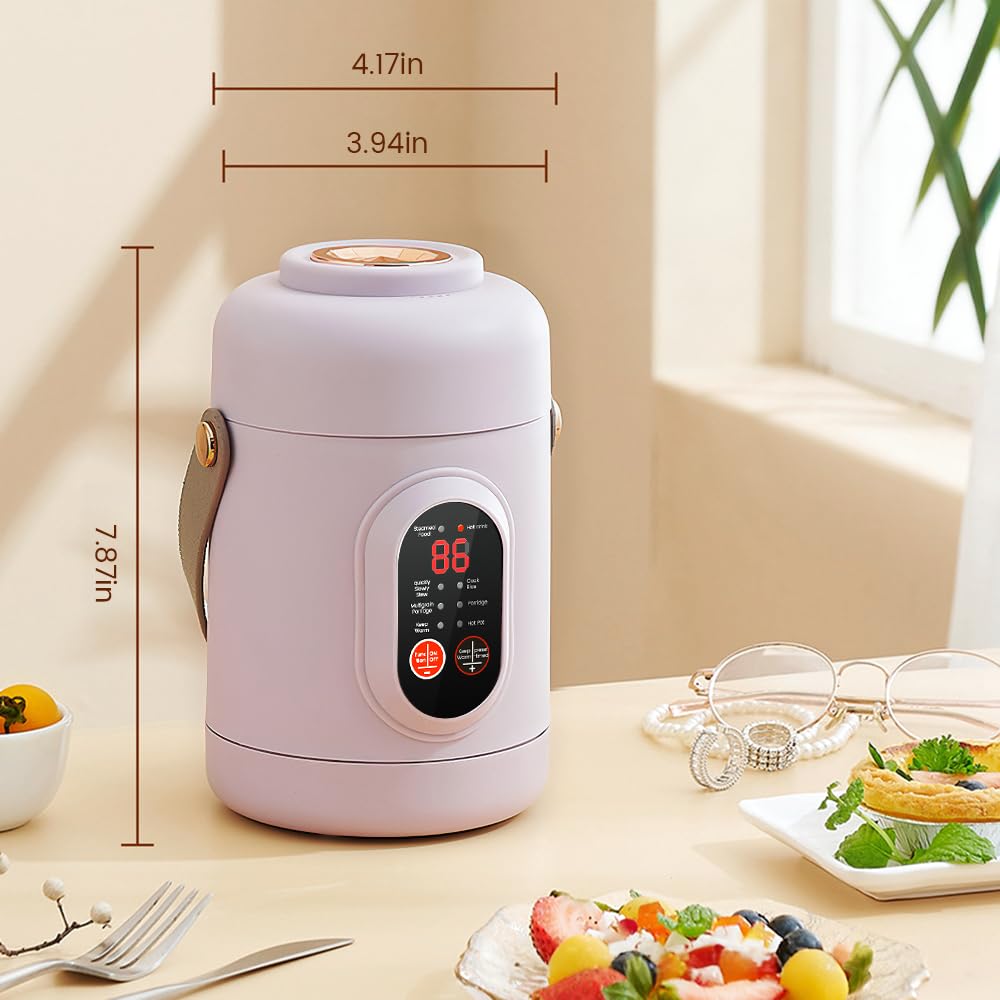 Mini Rice Cooker, 6 Cook Functions, LED Dispaly Reservation & Heat Preservation