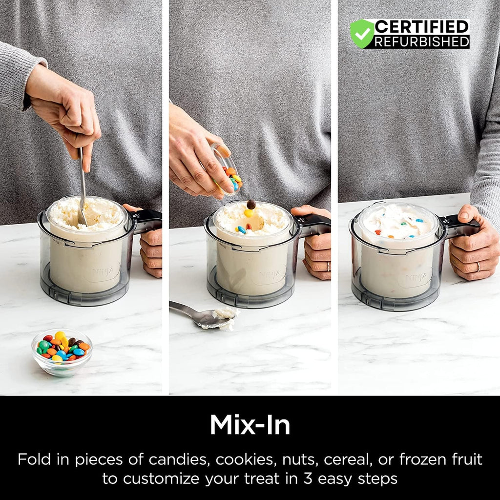 (Refurbished) NC501 CREAMi Deluxe 11-in-1 XL Ice Cream Maker Silver Bundle with 2 YR CPS Enhanced Protection Pack (Renewed)