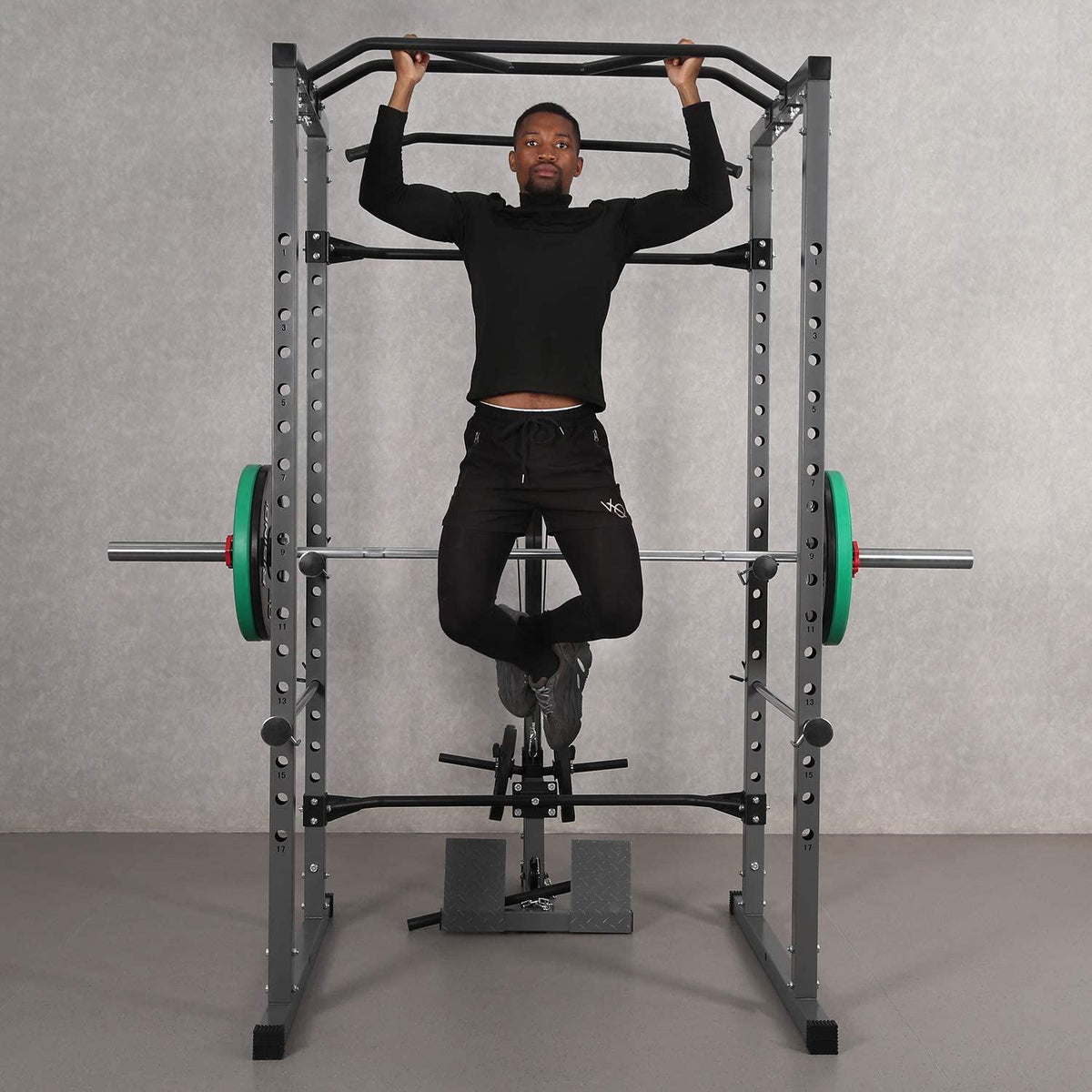 Power Squat Rack, Heavy Duty Multi-Function Power CaRack, Home Gym Exercise Bench Press Weightlifting Workout Station
