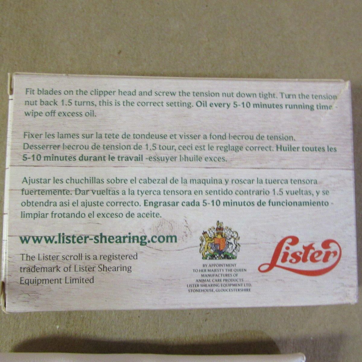 Lister Wizard C Cattle 20 Tooth 258-12590