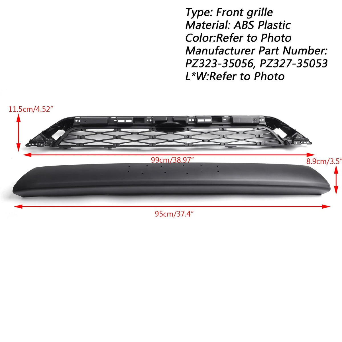 2014-2023 Toyota 4Runner TRD PRO Front Grille Grill Kit + LED Light Generic