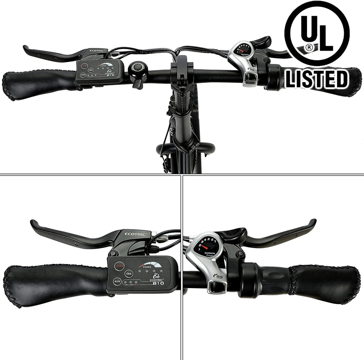 20" Powerful Fat Tire Folding Electric Bicycle Alloy Frame 500W 36V/12.5AH Lithium Battery Ebike Rear Motor LED Display (Black) - UL Certified