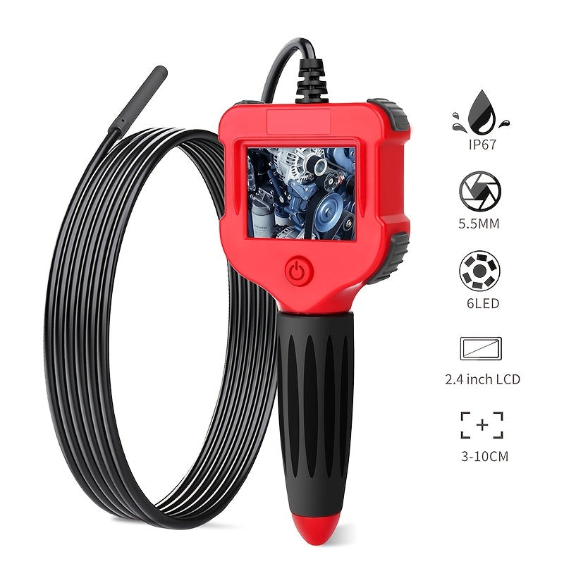 Industrial Endoscope, HD Camera Industrial Automotive Repair Engine Inspection Camera Detector Car Repair Tool