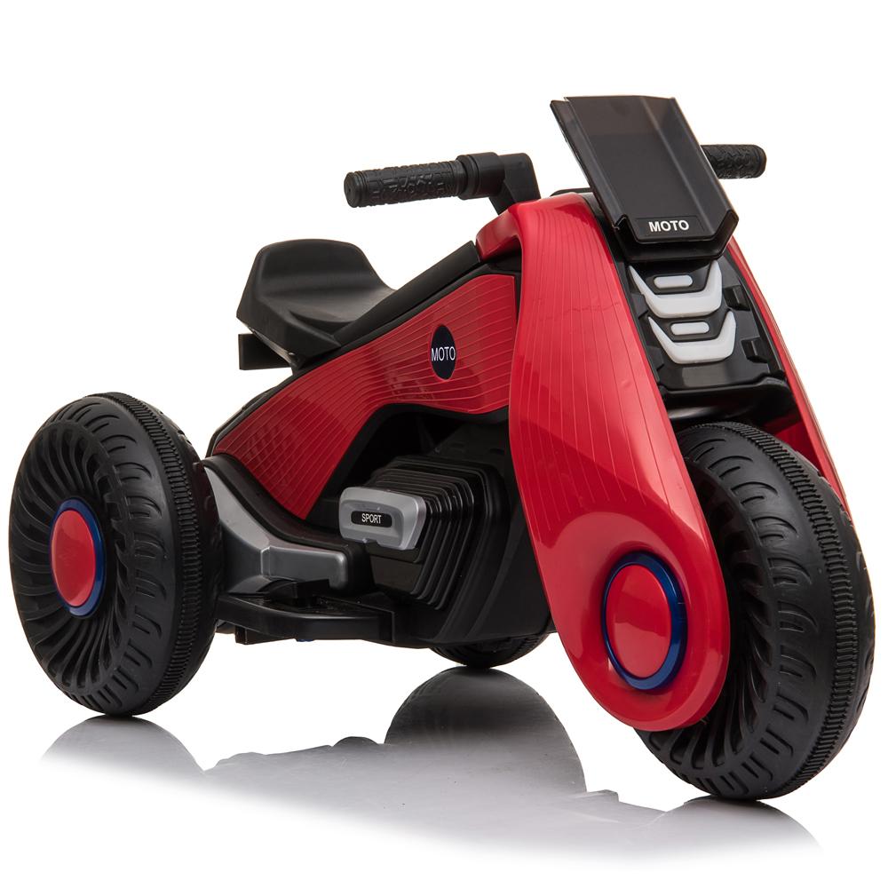 Kids 6V Electric 3-Wheel Motorcycle Ride On Toys, Battery Power Motorized Kids Ride On Motorcycle Bike, Double Drive Kids Dirt Bike Toddler Toys Cars Christmas Gifts for Boys Girls 2-6, Red, Q6910