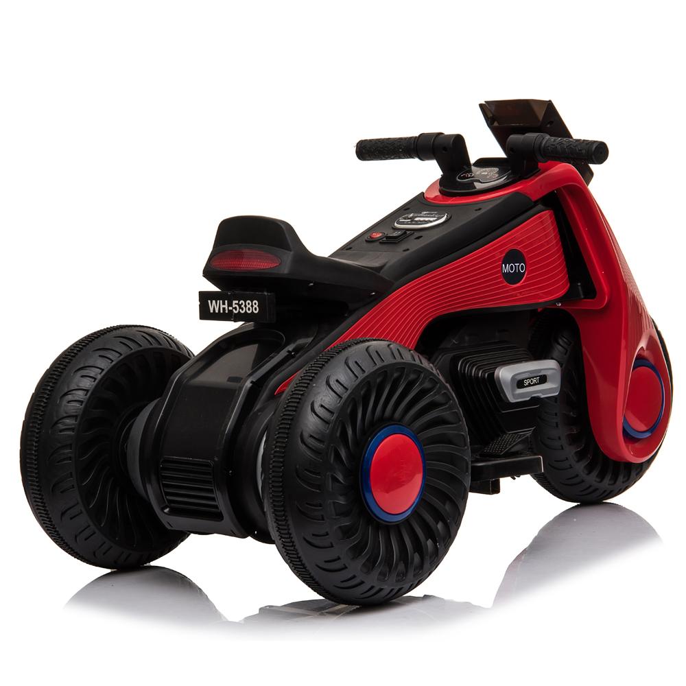 Kids 6V Electric 3-Wheel Motorcycle Ride On Toys, Battery Power Motorized Kids Ride On Motorcycle Bike, Double Drive Kids Dirt Bike Toddler Toys Cars Christmas Gifts for Boys Girls 2-6, Red, Q6910