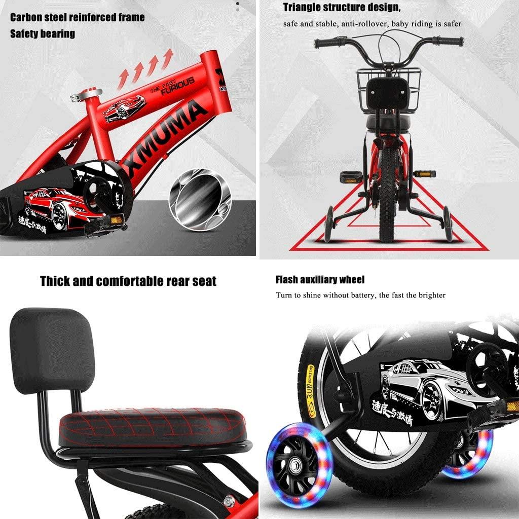 Kids Bike BMX Bike for Kids Boys Girls Bicycle Toddler Bike Boy’s Girl’s Children Bicycle Steel Frame Kids Bike for Toddler a2-12 Year Old with Brakes Training Wheels 3 Colours, 12” 14” 16” 18”