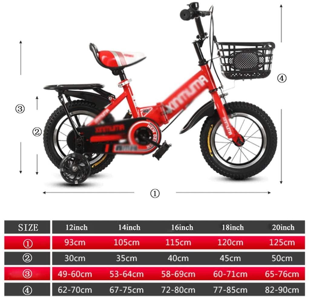 Kids Bike BMX Bike for Kids Boys Girls Bicycle Toddler Bike Boy’s Girl’s Children Bicycle Steel Frame Kids Bike for Toddler a2-12 Year Old with Brakes Training Wheels 3 Colours, 12” 14” 16” 18”