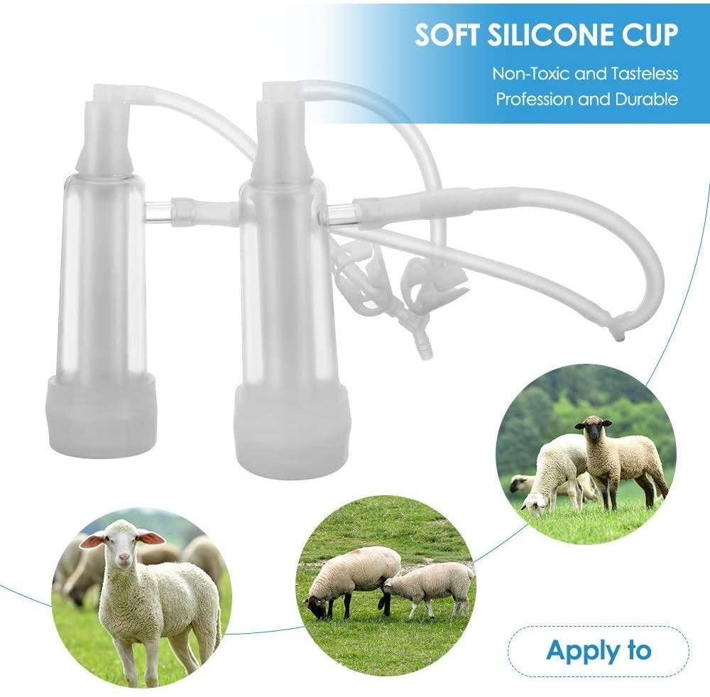 limeid 7l electric milking machine for goat cow stainless steel vacuum pump bucket automatic portable livestock for farm household goat milker,forgoats