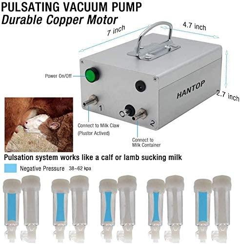 limeid 7l electric milking machine for goat cow stainless steel vacuum pump bucket automatic portable livestock for farm household goat milker,forgoats