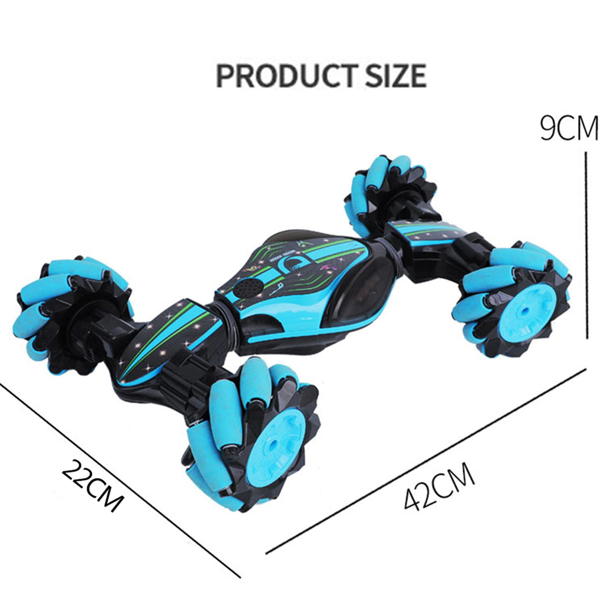 2 Pack Remote Control Stunt Toy Car, 2.4G Gesture Sensing Remote Control Stunt Car with 4WD, Off-Road & Sports Status, 45 Minutes Standby Suitable for Any Terrain, Children Gift