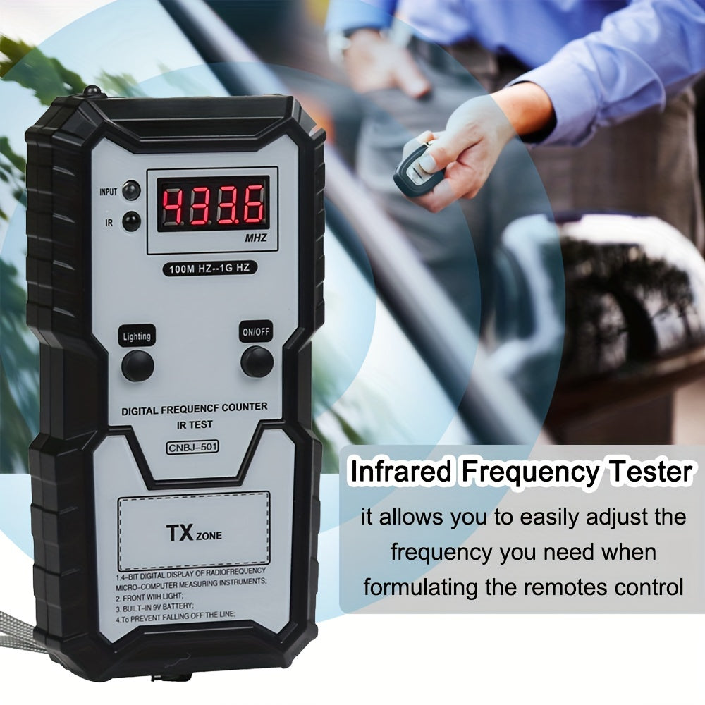 Car Remote Keys Infrared Frequency Tester 3937.01inch-1GHZ 4-bit Digital Electronic Infrared Frequence Counter Test Instrument