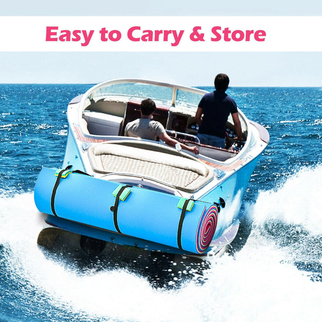 Gymax 3-layer Water Mat Floating Pad Island Water Sports Recreation Relaxing 18' x 6'