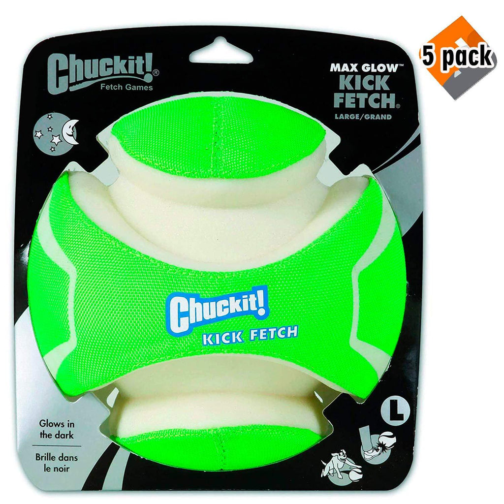 Chuckit Max Glow Kick Fetch Large, 5 Pack