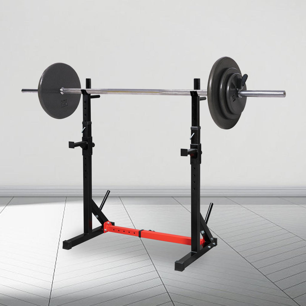 Gomyhom Multi-Function Barbell Rack, larCapacity Fitness Adjustable Dip Stand Squat Rack Dipping Station for Weight Lifting, Bench Press, Squat, Home Gym-2021 Upgraded