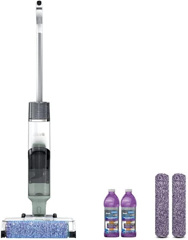 Shark AW201 HydroVac Cordless Pro XL 3in1 Vac, Mop, Self-Clean System with Odor Neutralizer for Hard Floors &amp; Area Rugs, All-in-One Cleaner with Extra Brushroll &amp; Concentrate, Tea Green