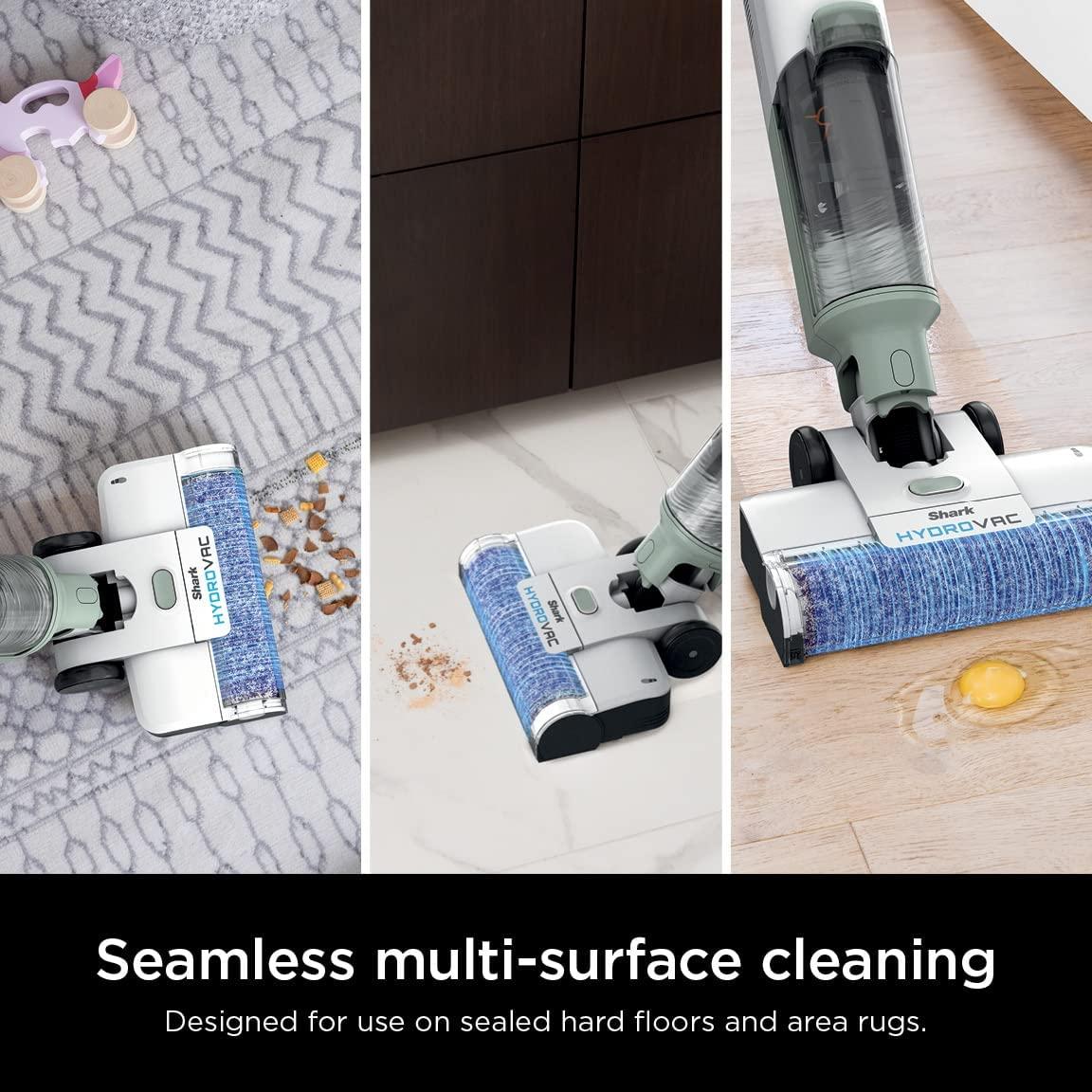 Shark AW201 HydroVac Cordless Pro XL 3in1 Vac, Mop, Self-Clean System with Odor Neutralizer for Hard Floors &amp; Area Rugs, All-in-One Cleaner with Extra Brushroll &amp; Concentrate, Tea Green