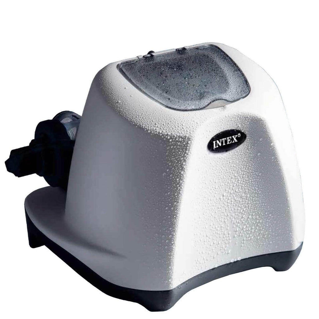 intex 2100 gph pool sand filter pump w/krystal clear saltwater system