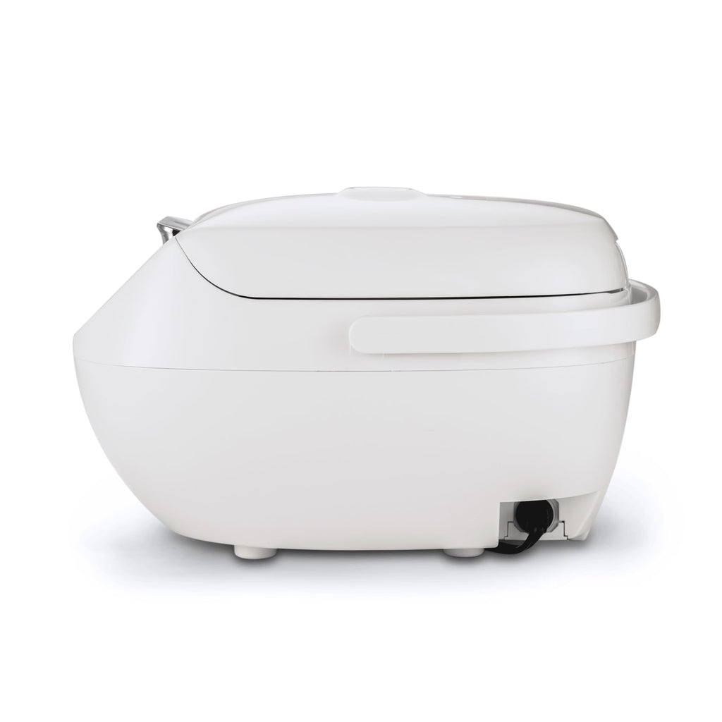 JBV-S10U 5.5-Cup (Uncooked) Micom Rice Cooker and Warmer with Tacook Food Steamer CooTray Technology, White